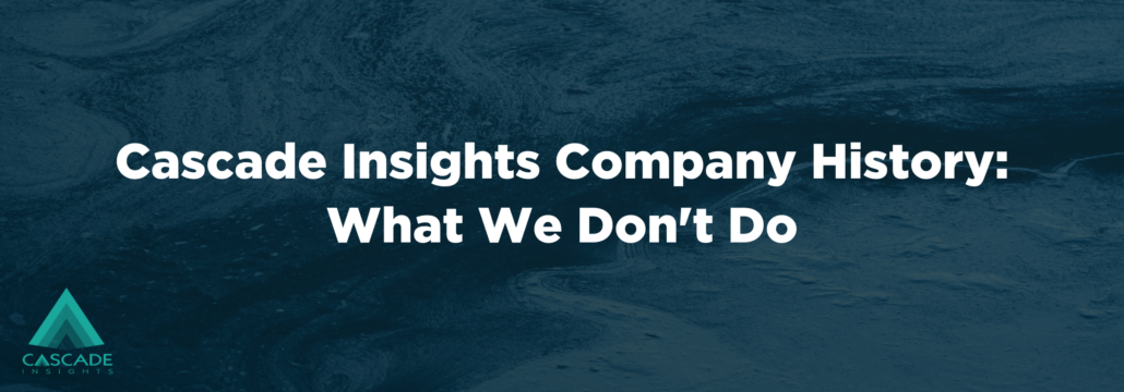 Cascade Insights Company History