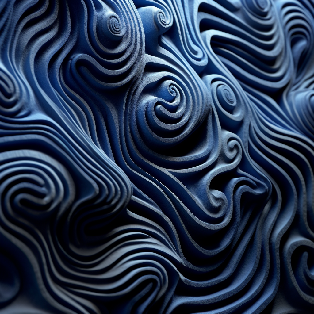 A biomorphic texture in navy blue